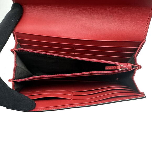Gucci Sylvie Continental Wallet Leather Red - Picture 2 of 5